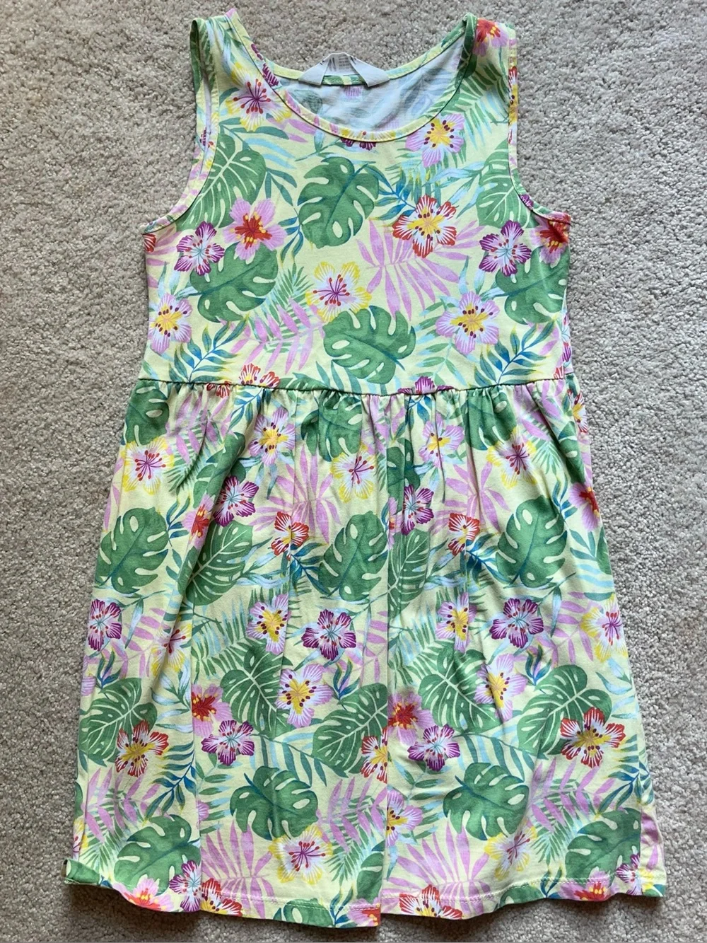 H&M Girls' Tropical Floral & Multicolor Sleeveless Dress Set